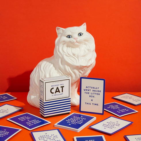 BECAUSE THIS CAT IS EMBARRASSIG - PET SHAME/PRAISE DECK - BRASS MONEKY; GALISON